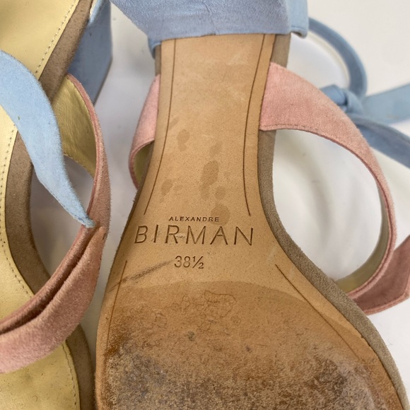 Alexandre Birman Suede Tie Sandals with Heel - Size 38.5 - Picture 8 of 9